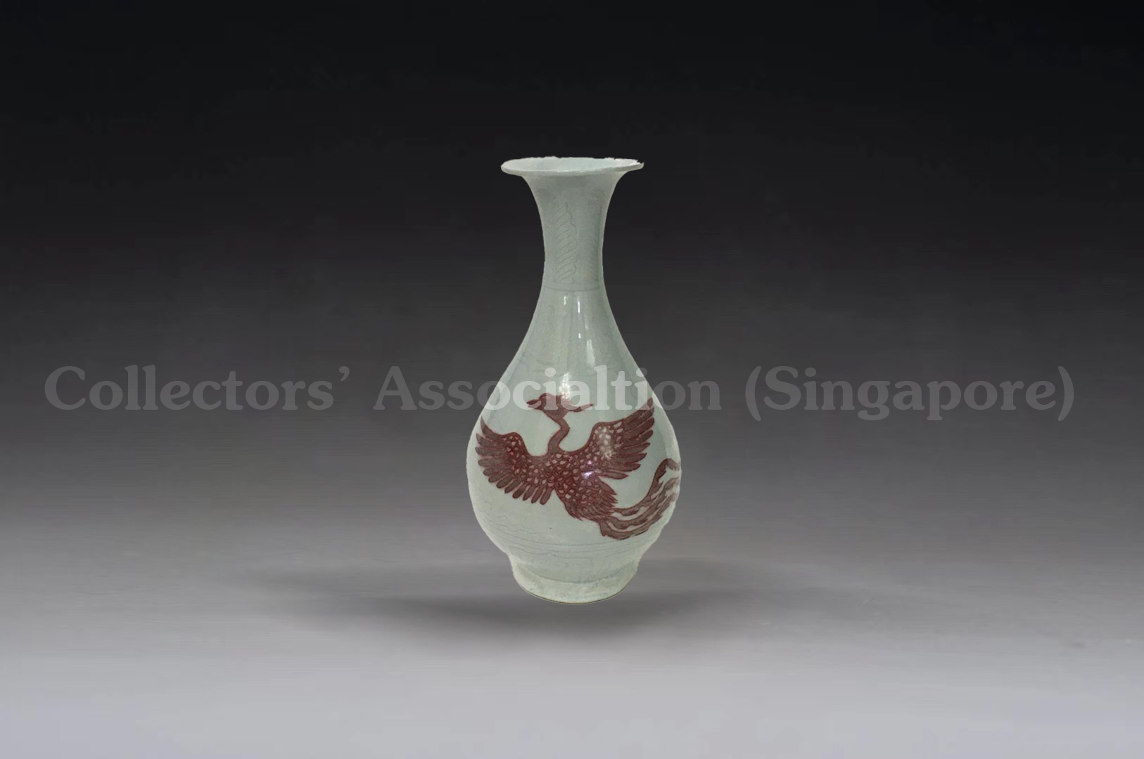 青白瓷釉里红飞凤纹玉壶春瓶- Collectors' Association (Singapore)
